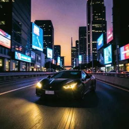 Cruising down highway