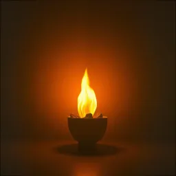 The burning fire