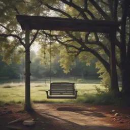 Empty Porch Swing