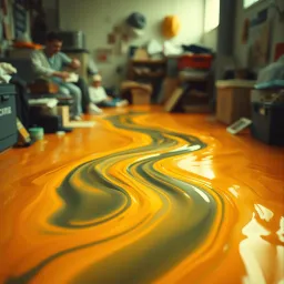 Amber and foam.