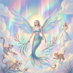 The everlasting symphony of a mermaid with wings