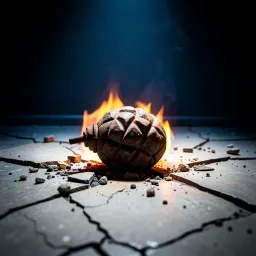 Grenade on the floor.