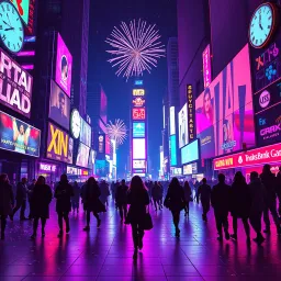 Midnight in Times Square