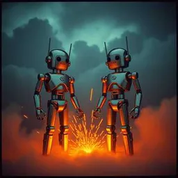 Jack and Dexter side by side with the copper brains