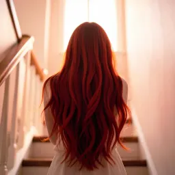 Blue eyes, red hair