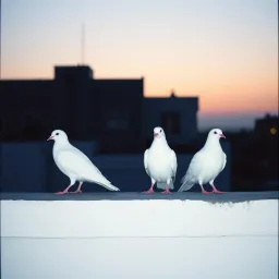 3 weiße Tauben  REMIX