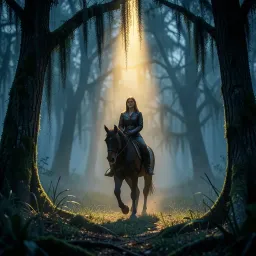 She rides the night