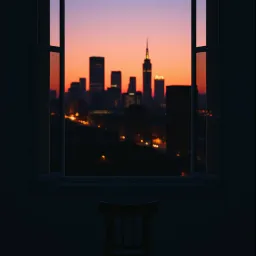 senja di jendela sepi