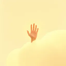 The hand of Jesus in mine