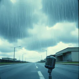 It's raining hard