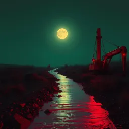 Creek turns red