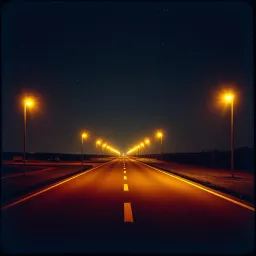 Nachts auf der Straße