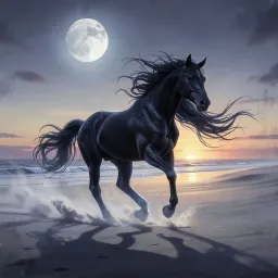 Black Black horse