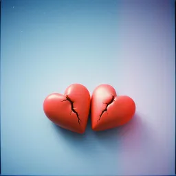 Set of 2 broken hearts