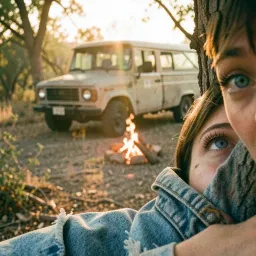 Blue Eyes By Fire
