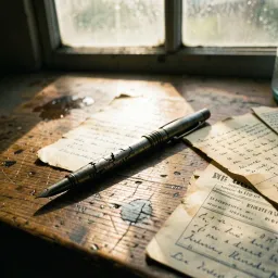 Ink under my fingernails