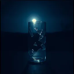 Glas ihn Dunkelheit