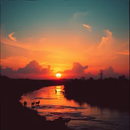 Skies ablaze