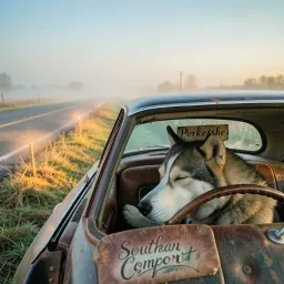 Porkeyshe Rides Shotgun