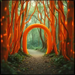 Orange in the door hinge 