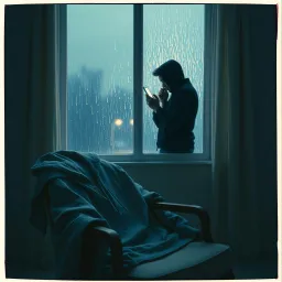 Blue Hoodie in July
