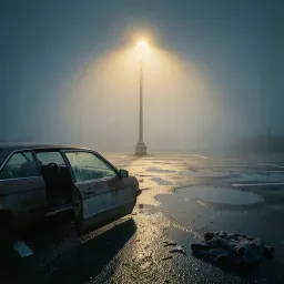 Minuit sur le parking
