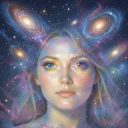 Galaxies in her eyes