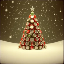 Cans on the Christmas Tree