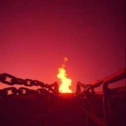 Chains into flame