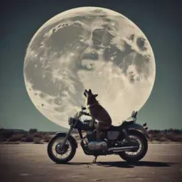 Lone Wolf on the Harley