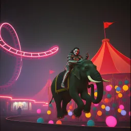 Trippin at a carnival.