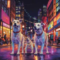 Dog Party in Downtown