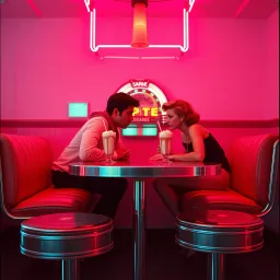 Two straws, one booth