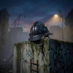 Casque Dans Les Flammes