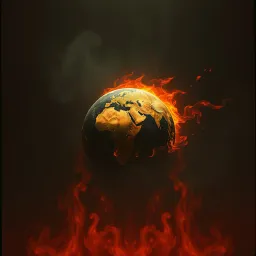 Earth in flames