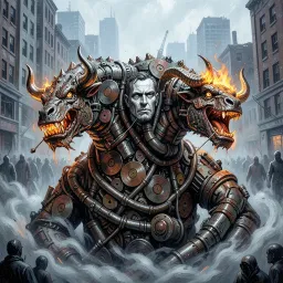 "The Three-Headed King on the Dragon"
