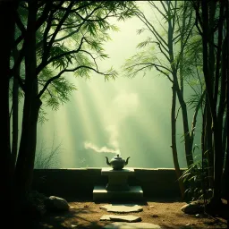 皮查依在神木區泡茶