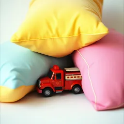 Little Boy and His Fire Truck