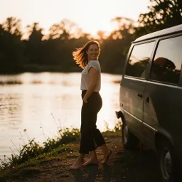 Barefoot Baddie By The River