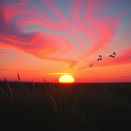 Sunset Dreams in the Meadow