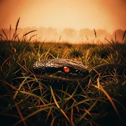 Viper in the grass