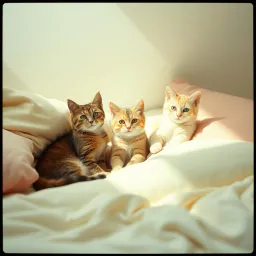 Three Loving Cats