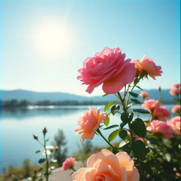 Californian blooming roses
