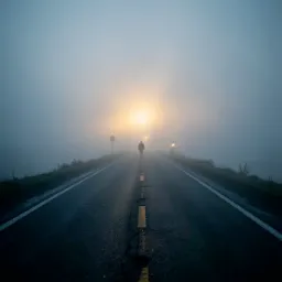 Title: "Coastal Road Shadows"