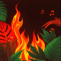 Puerto Rican on fire like ghost rider