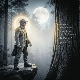 When you're in heaven look behind you, cause that's where the ranger's gonna be
