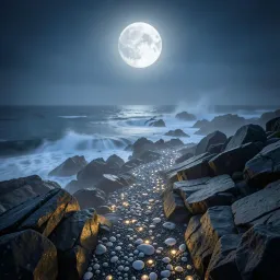 Moonlit Shoreline