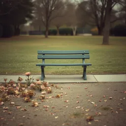 On the garden bench