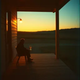 Porch and a sunset