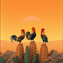 Tres gallos